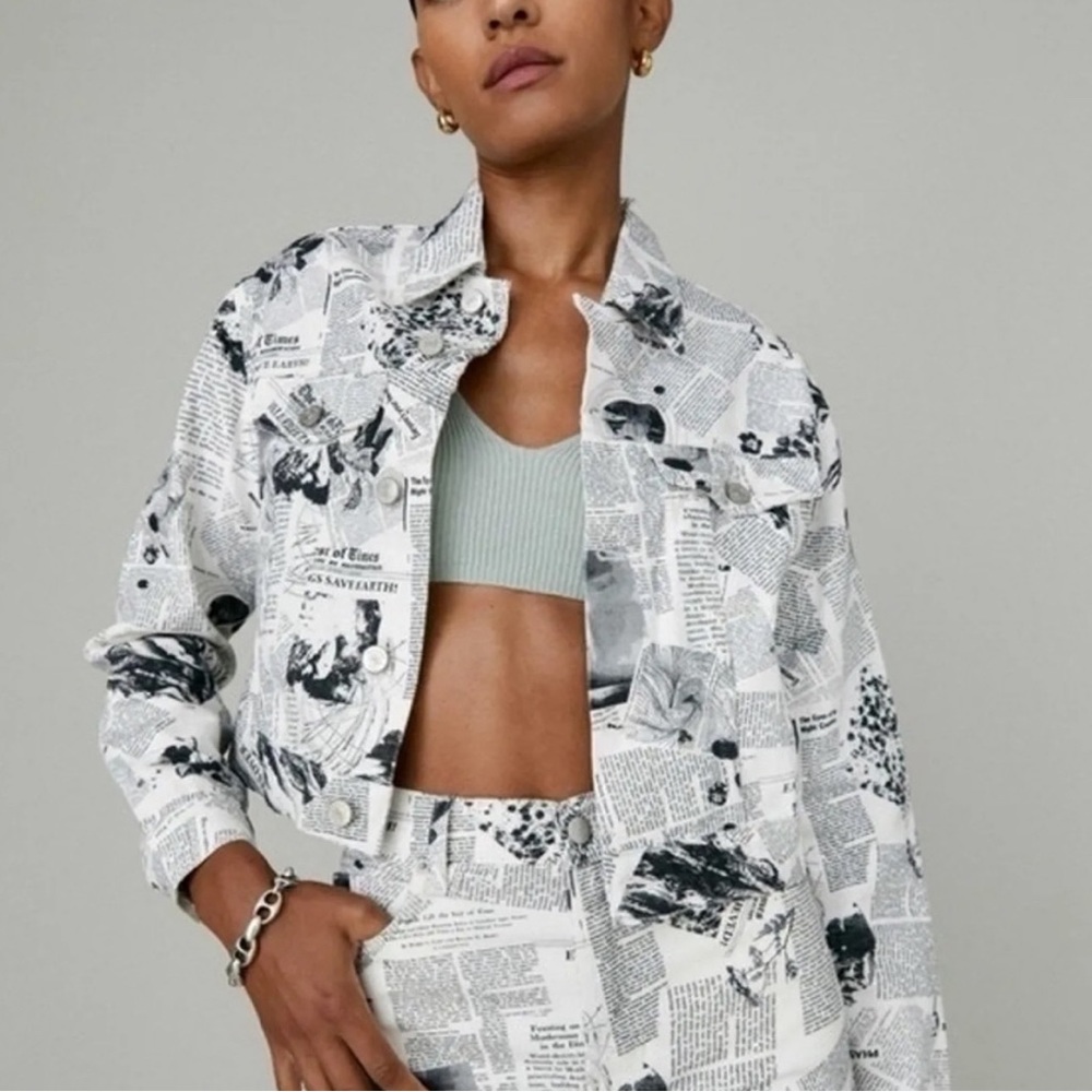 Reformation Denim Newspaper Jacket